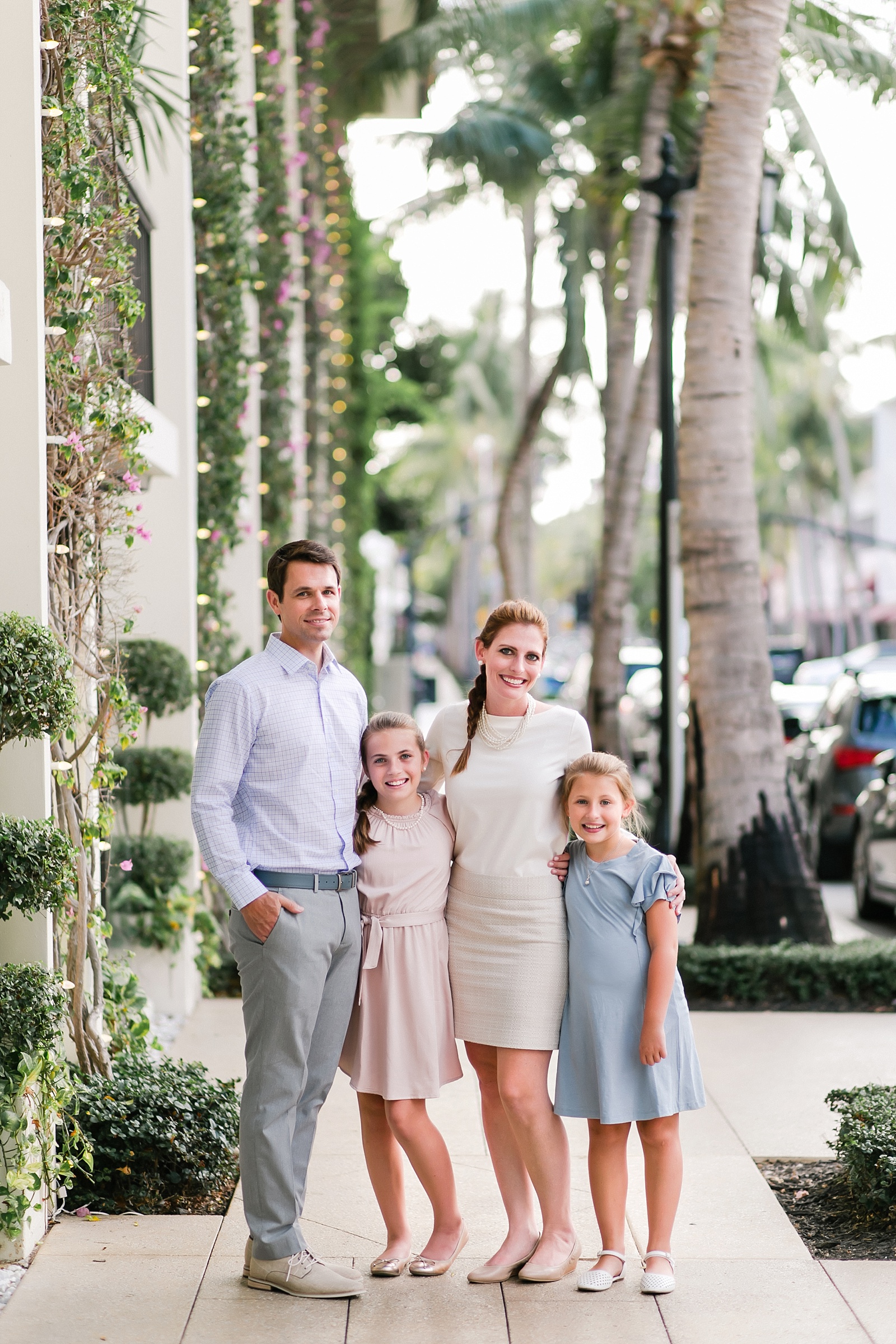 Formal family session on Worth Avenue with the Rykses